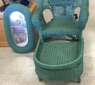 green wicker green wicker